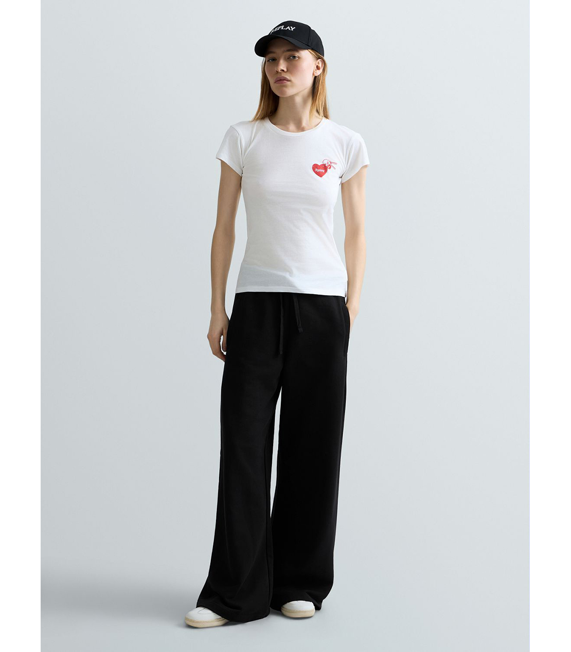 コットンジャージーハートプリントTシャツ 詳細画像 オフホワイト 2